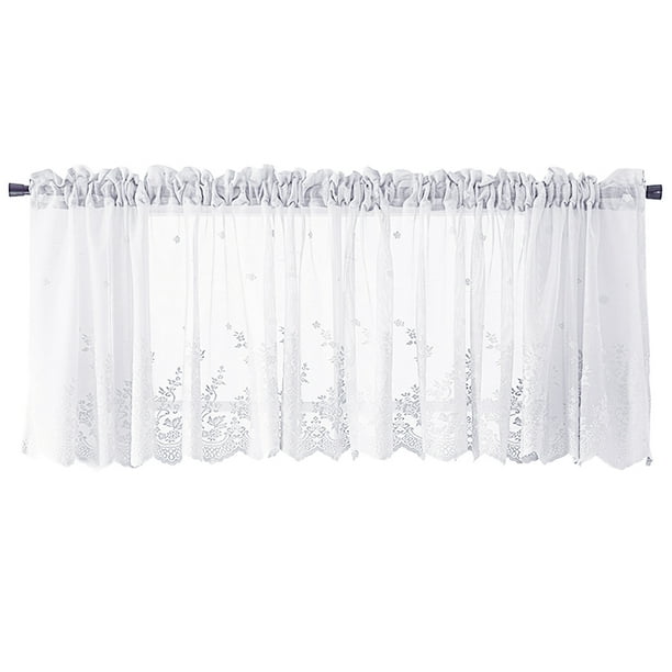 White Curtain Panel Heritage Lace Pinstripe 48 X 63 with Ribbon 1 ct 2 White Curtain Panel Heritage Lace Pinstripe 48 X 63 with Ribbon 1 ct 2